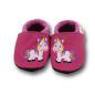 Preview: Lederpuschen Einhorn auf pink